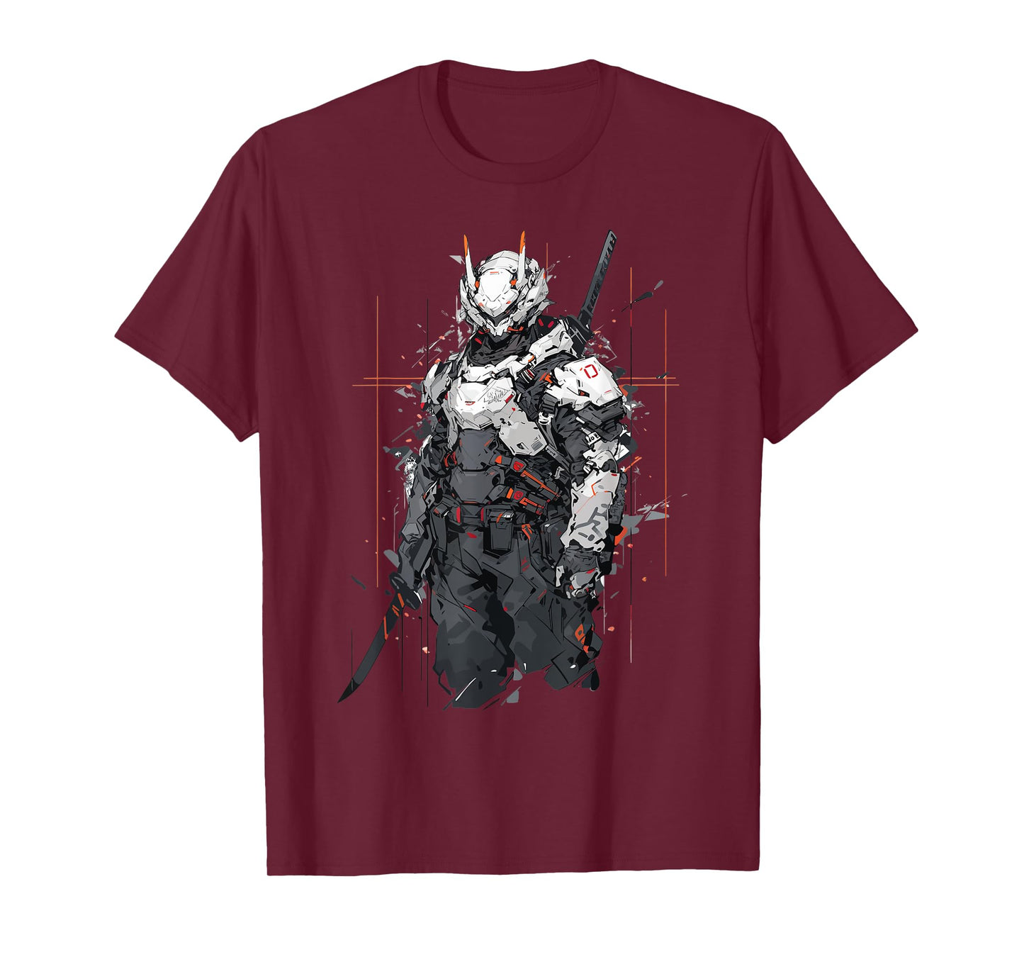 Ninja Shinobi Cyborg Warrior Robotic Anime Manga Comic Style T-Shirt