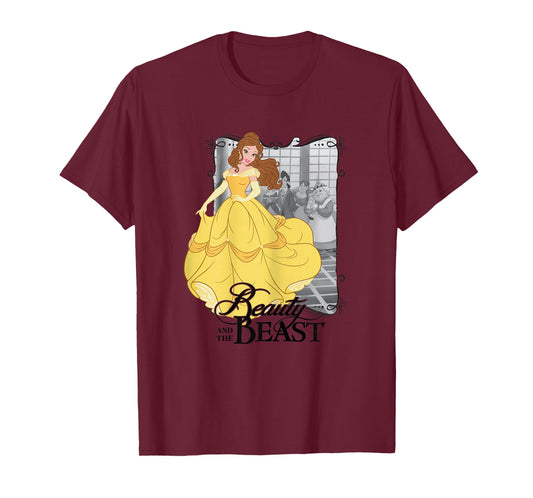 Disney Beauty and The Beast Belle Dress Graphic T-Shirt T-Shirt