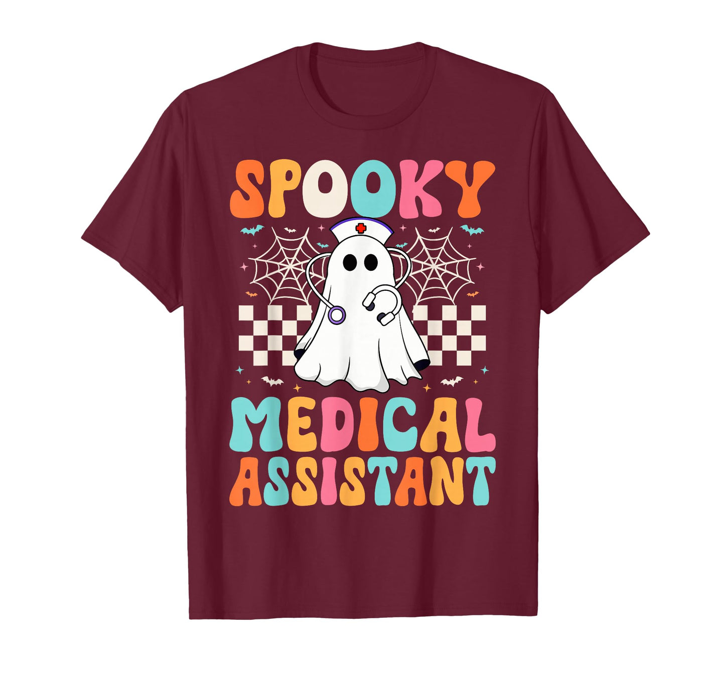 Spooky Medical Assistant Ghost Healthcare Nurse Halloween T-Shirt