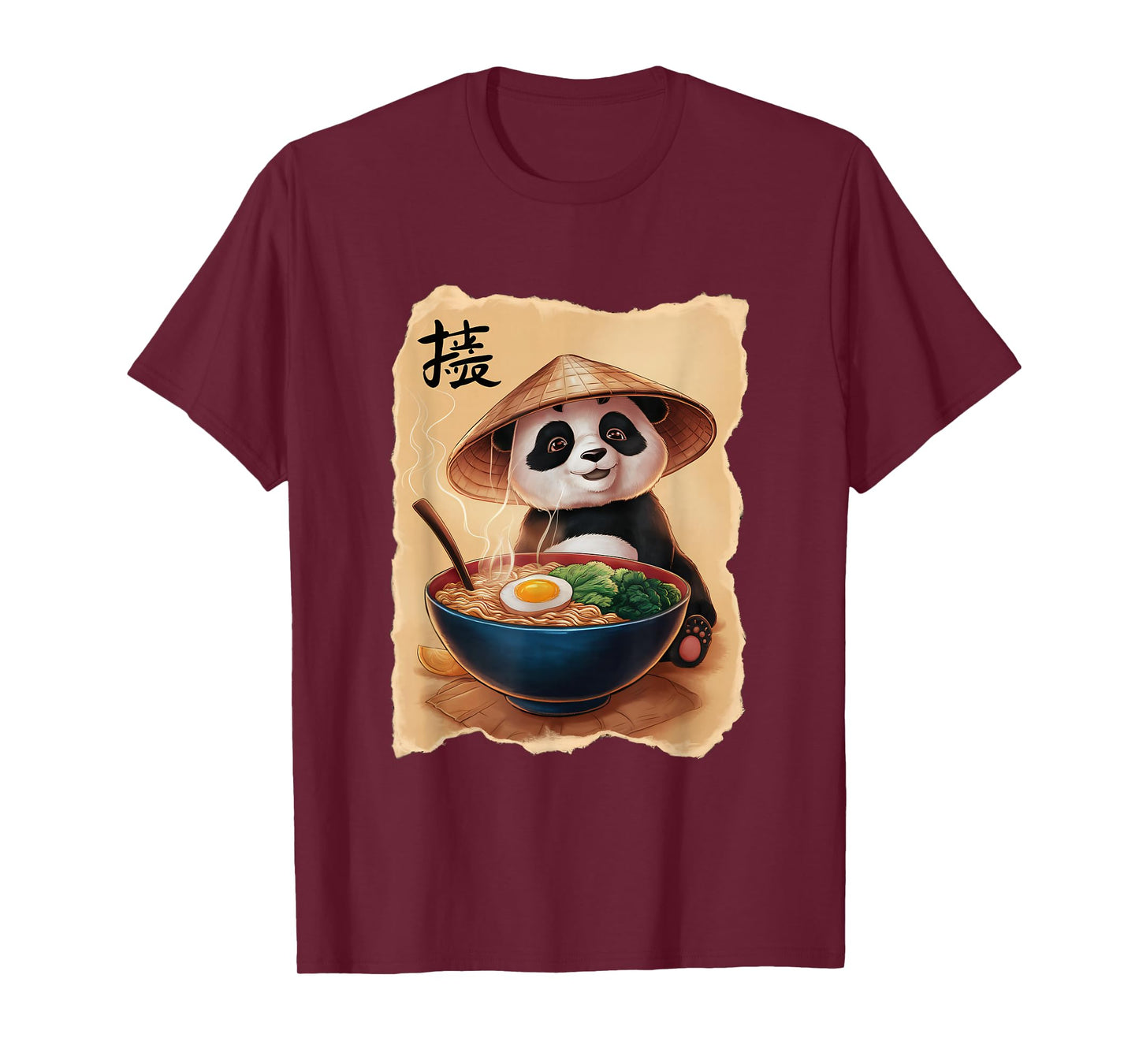 Panda Men Woman Kawaii Eating Ramen Japanese Panda T-Shirt