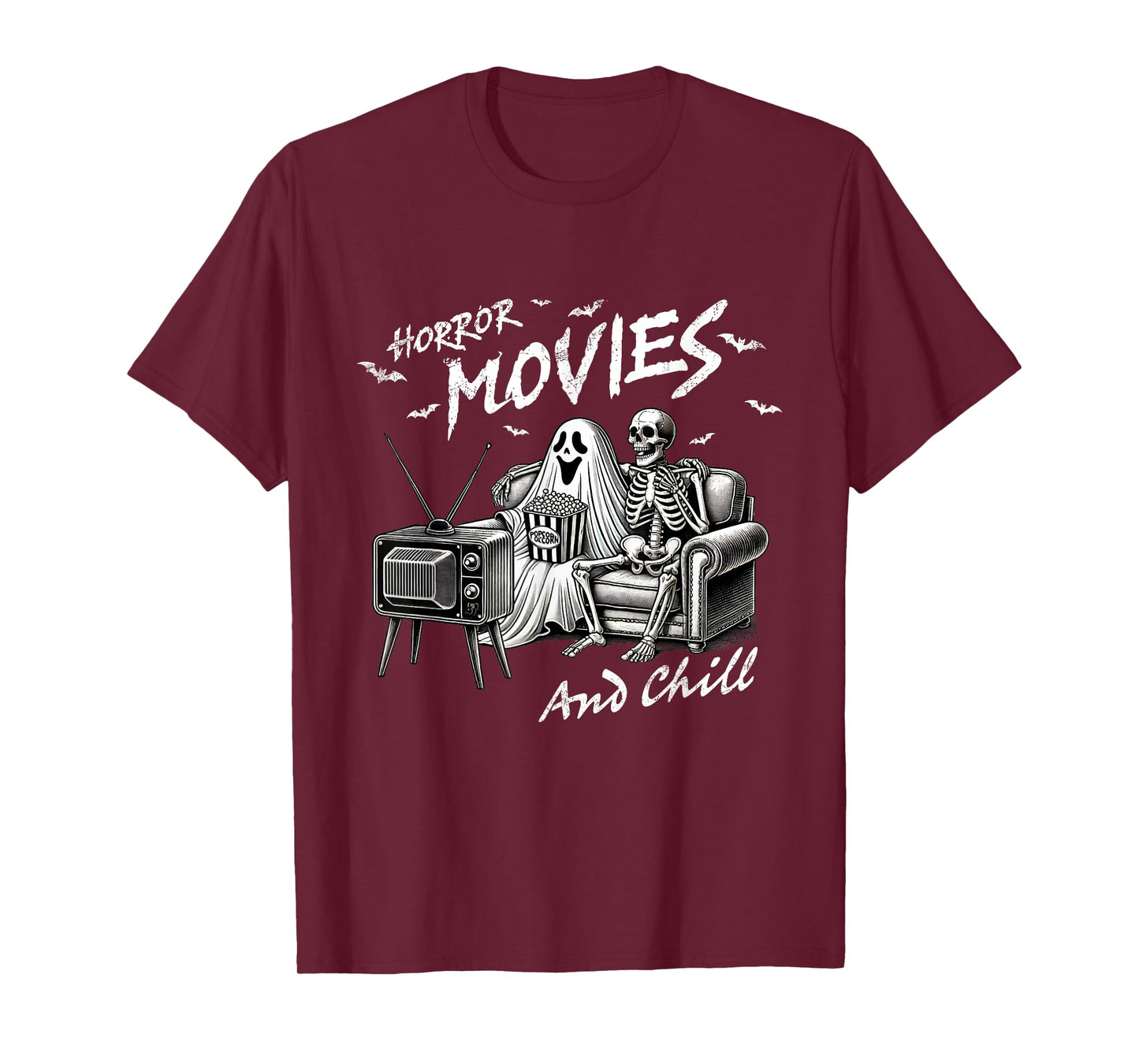 Funny Horror Movies And Chill Halloween T-Shirt