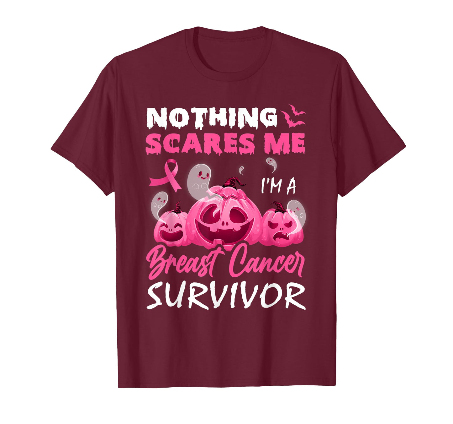 Nothing Scare Me I'm A Breast Cancer Survivor Halloween Day T-Shirt