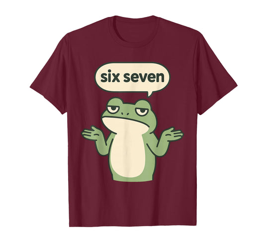 Funny 6-7 Frog Meme Brainrot Gaming Kids Humor T-Shirt