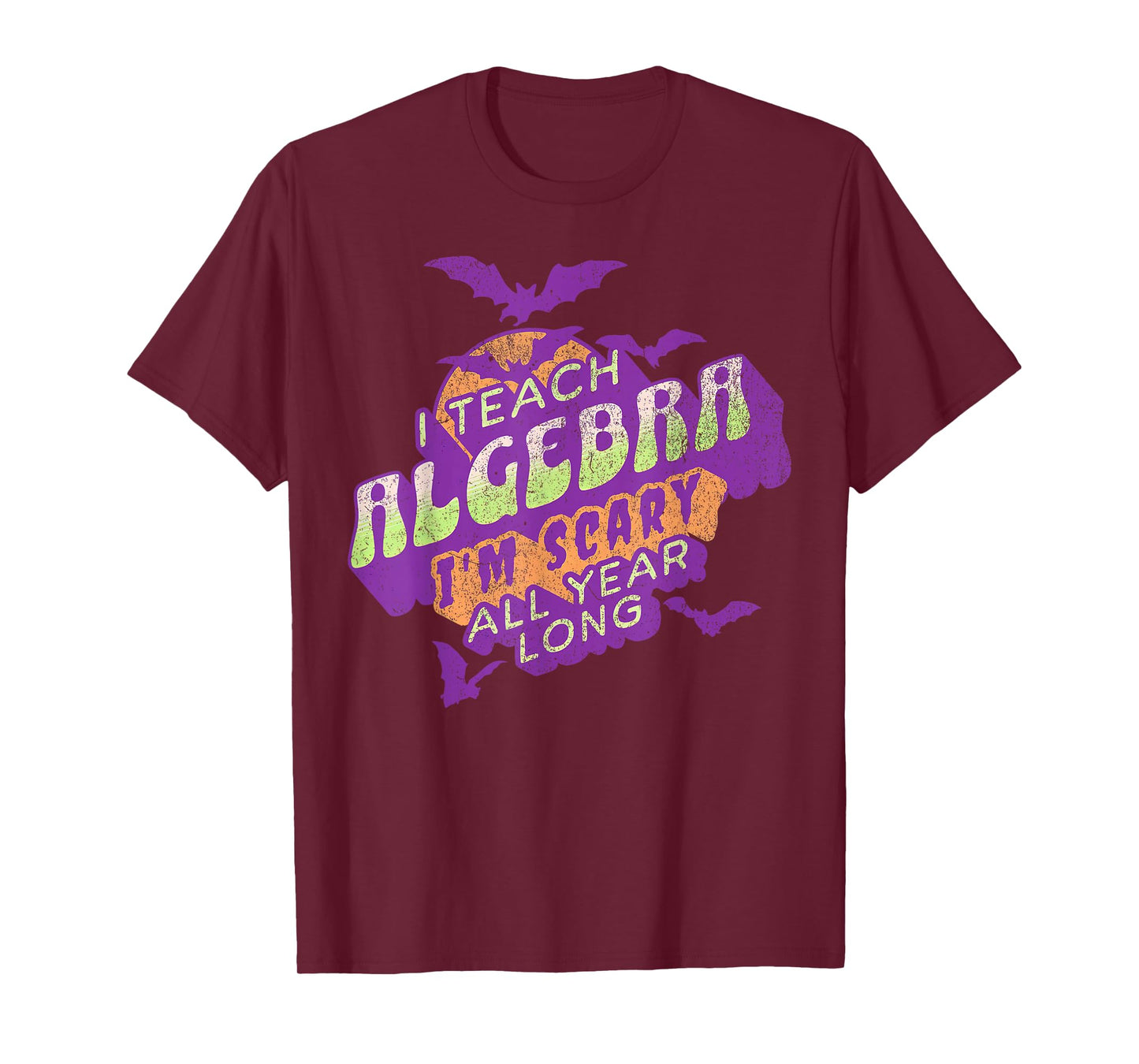 Algebra Teacher Halloween Spooky Ghost Math Mathematics Grad T-Shirt