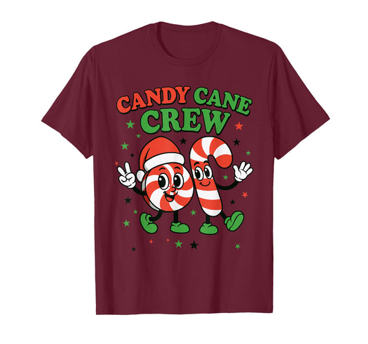Toddler Christmas Candy Cane Outfit for Boys Candy Cane Crew T-Shirt