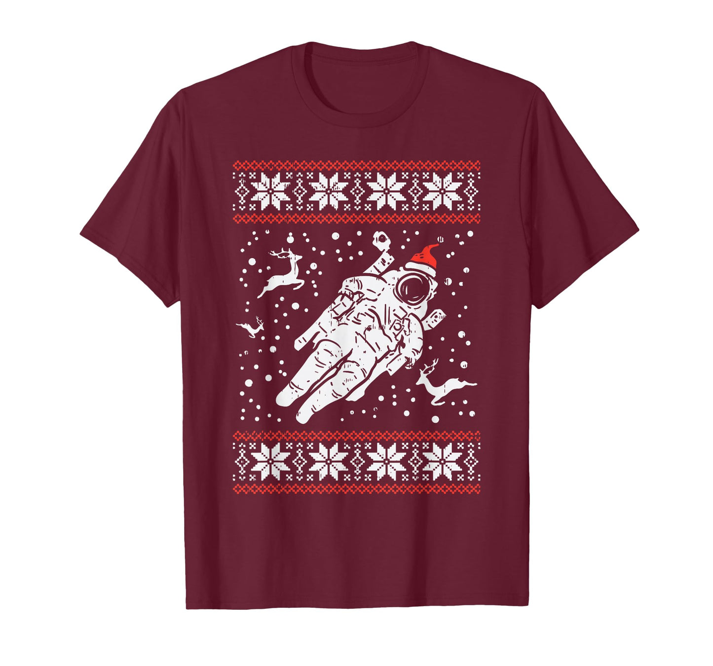 Astronaut Ugly Christmas Sweater Xmas Space Lover Boys PJ T-Shirt