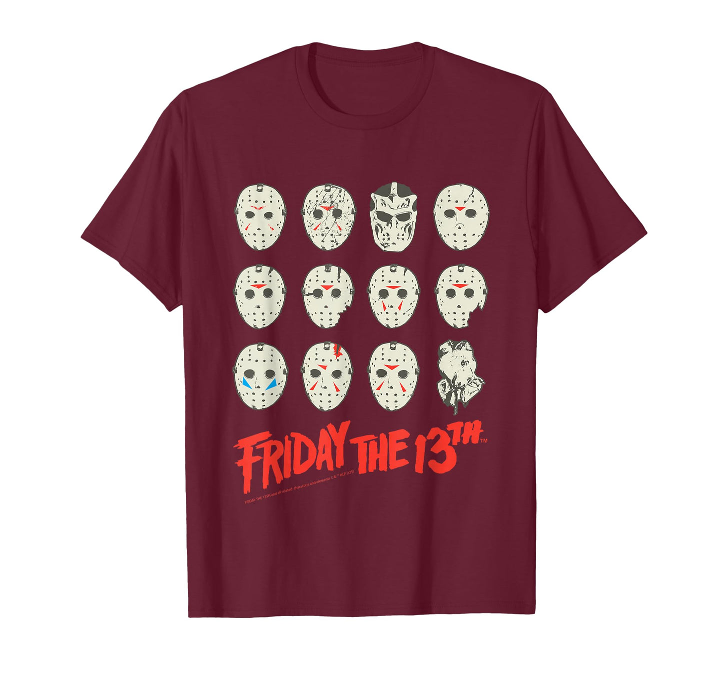 Friday The 13th Halloween Design Masks T-Shirt