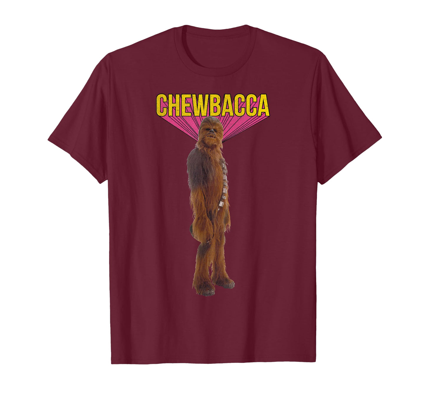 Star Wars Chewbacca Retro In Your Face Burst Graphic T-Shirt T-Shirt