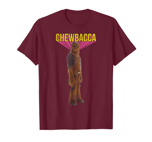 Star Wars Chewbacca Retro In Your Face Burst Graphic T-Shirt T-Shirt