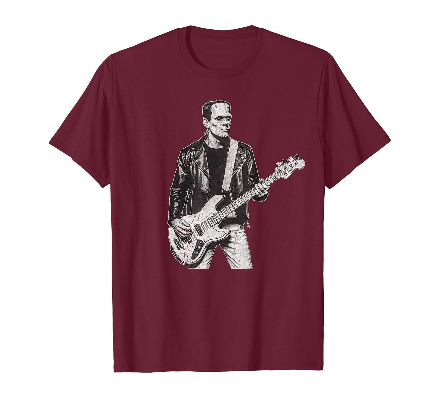 Vintage Frankenstein Bass Player Bass Guitar Rock and Roll T-Shirt