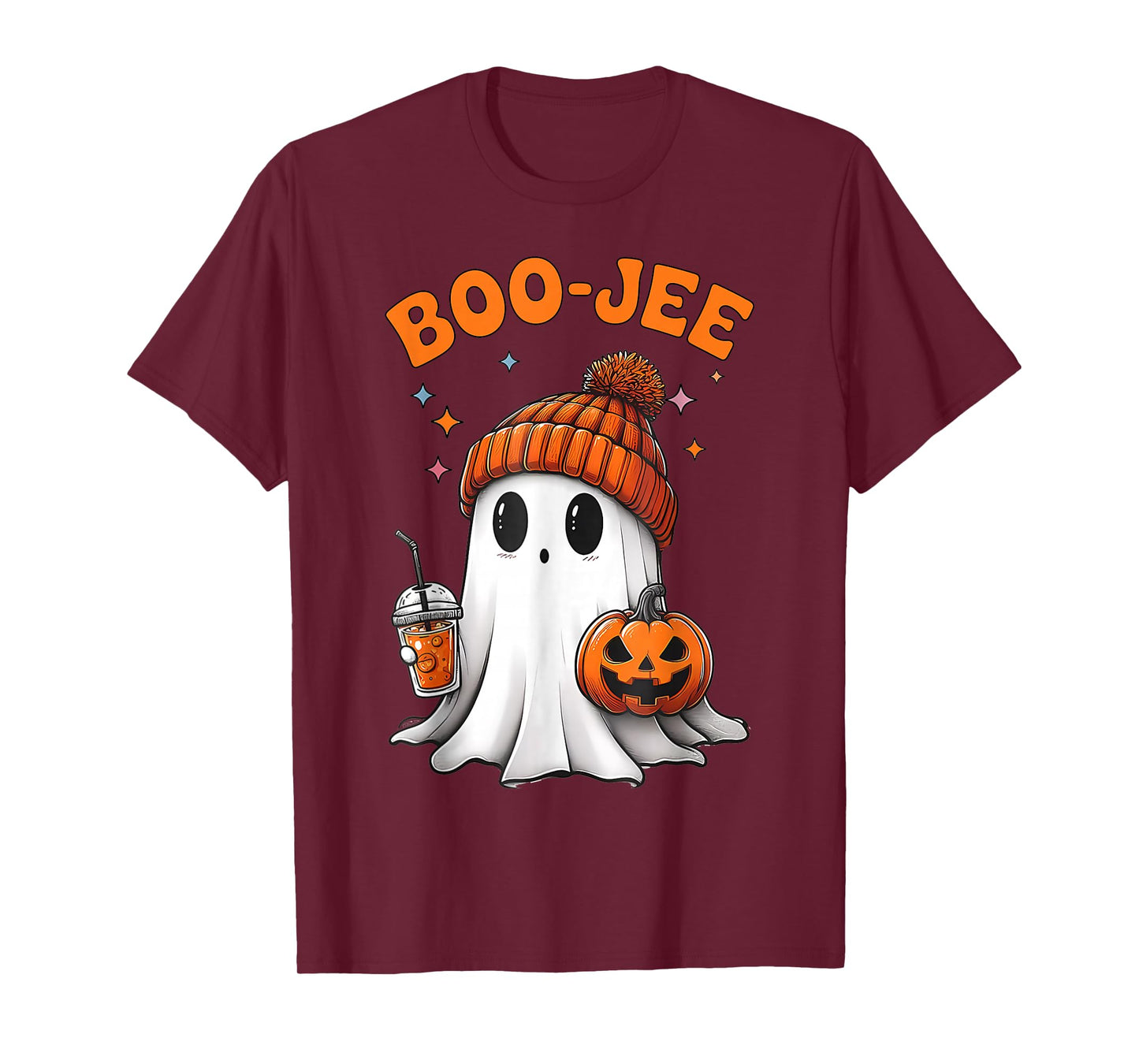 Boo JEE Boujee Cute Ghost Spooky Funny Halloween Pumpkin T-Shirt
