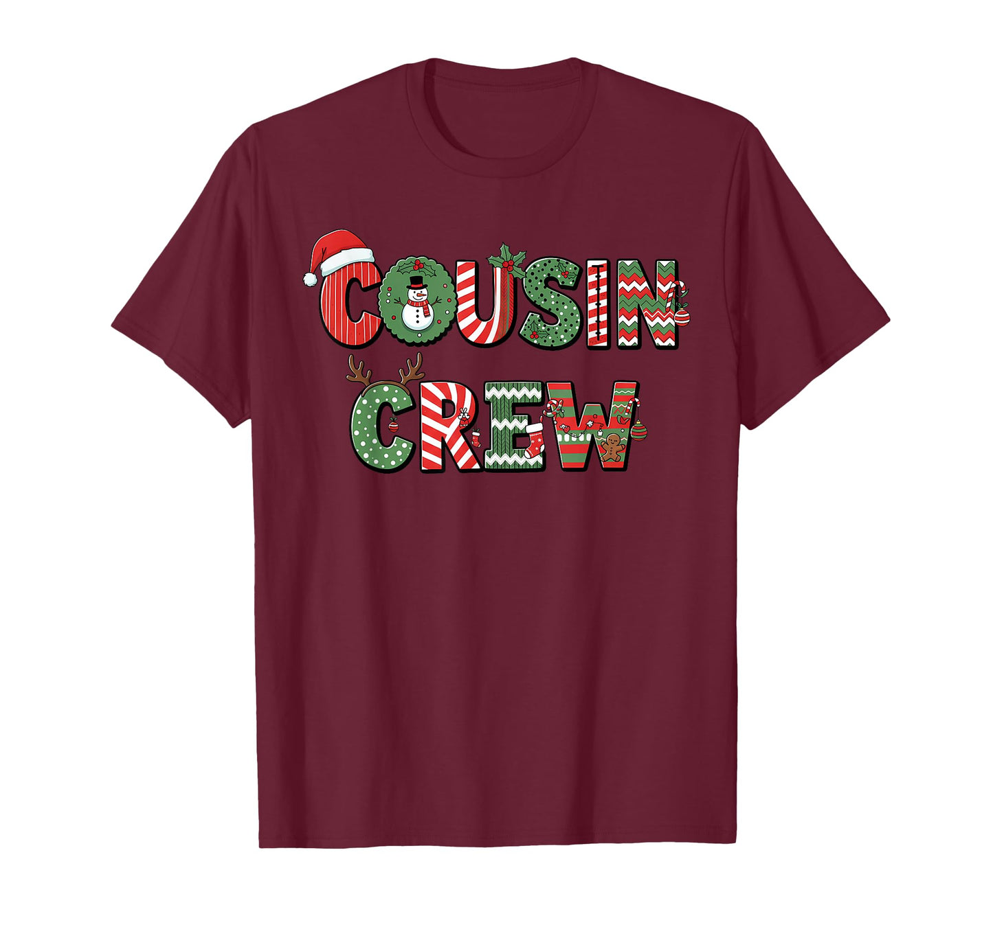 Cousin Crew Christmas Kids Holiday Matching Family Xmas T-Shirt