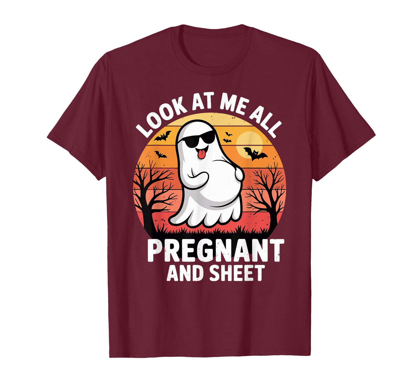 Funny Halloween Pregnant Maternity Ghost T-Shirt