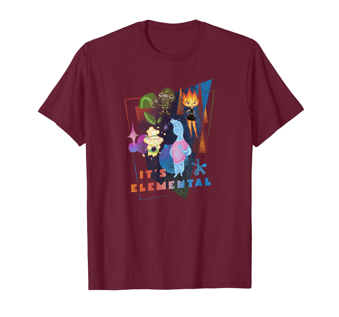 Disney Pixar Elemental It's Elemental 4 Elements Group Shot T-Shirt