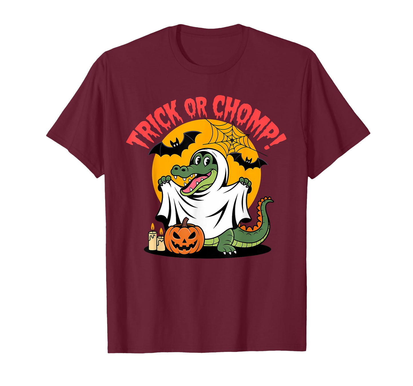 Trick or Chomp Funny Halloween Alligator T-Shirt