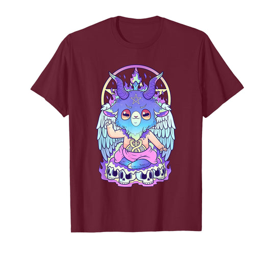Kawaii Pastel Goth Cute and Scary Baphomet Occult T-Shirt
