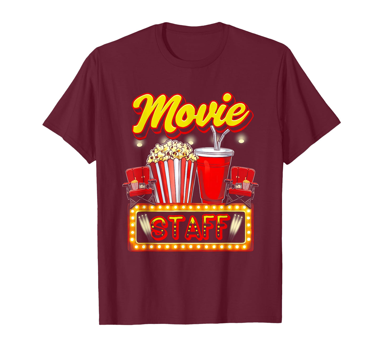 Movie Staff Party Night Behind Scenes Awesomeness Popcorn T-Shirt