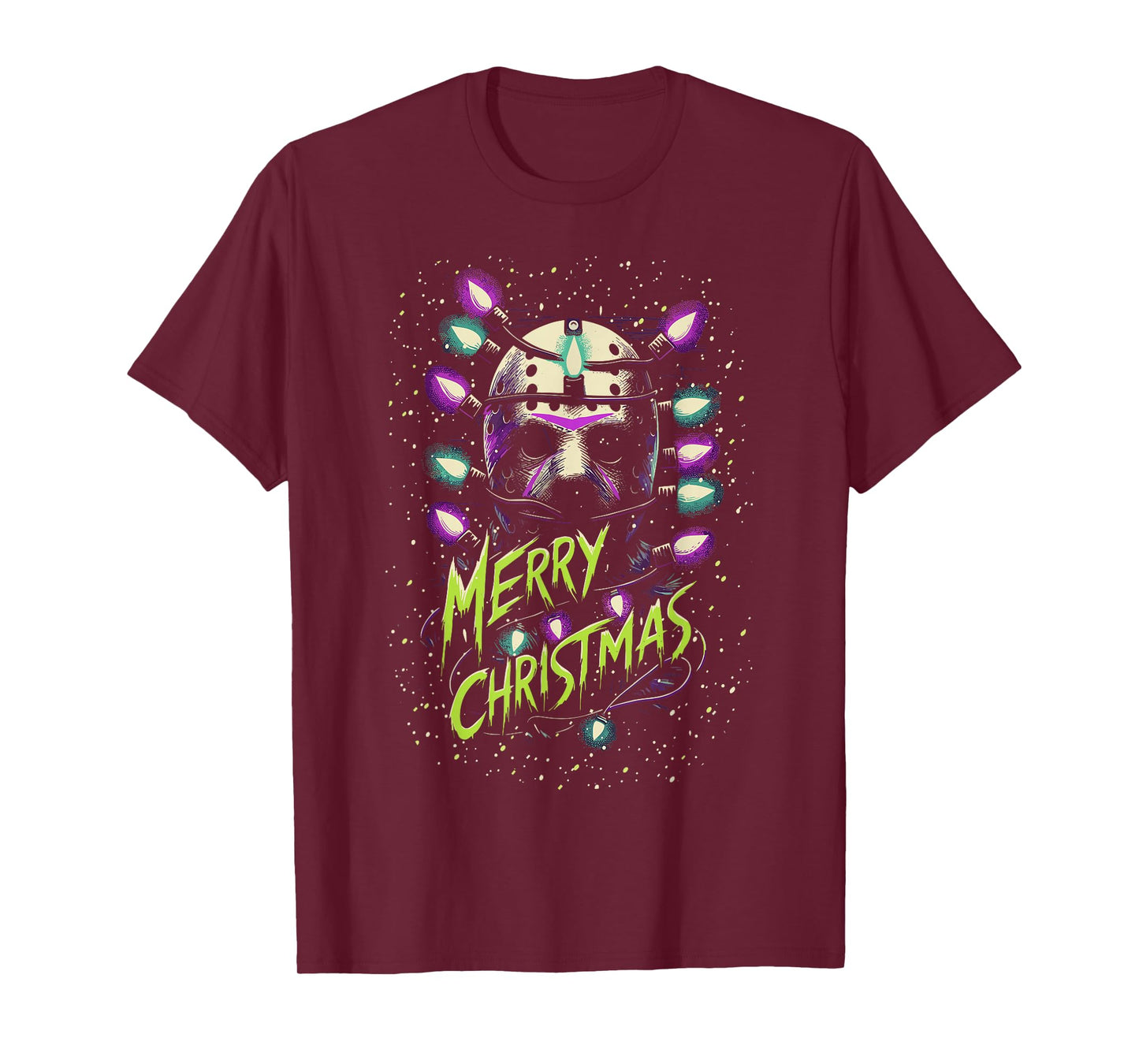Merry Christmas Festive Slasher Candy Cane Menace T-Shirt