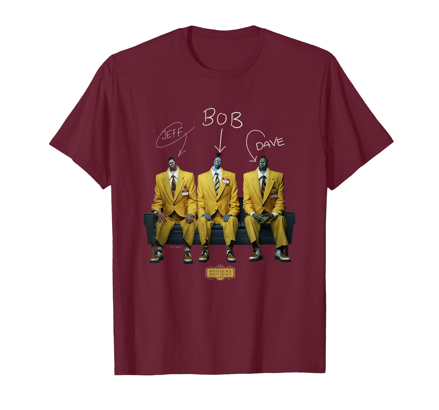 Beetlejuice Beetlejuice Jeff Bob & Dave Shrunken Heads T-Shirt