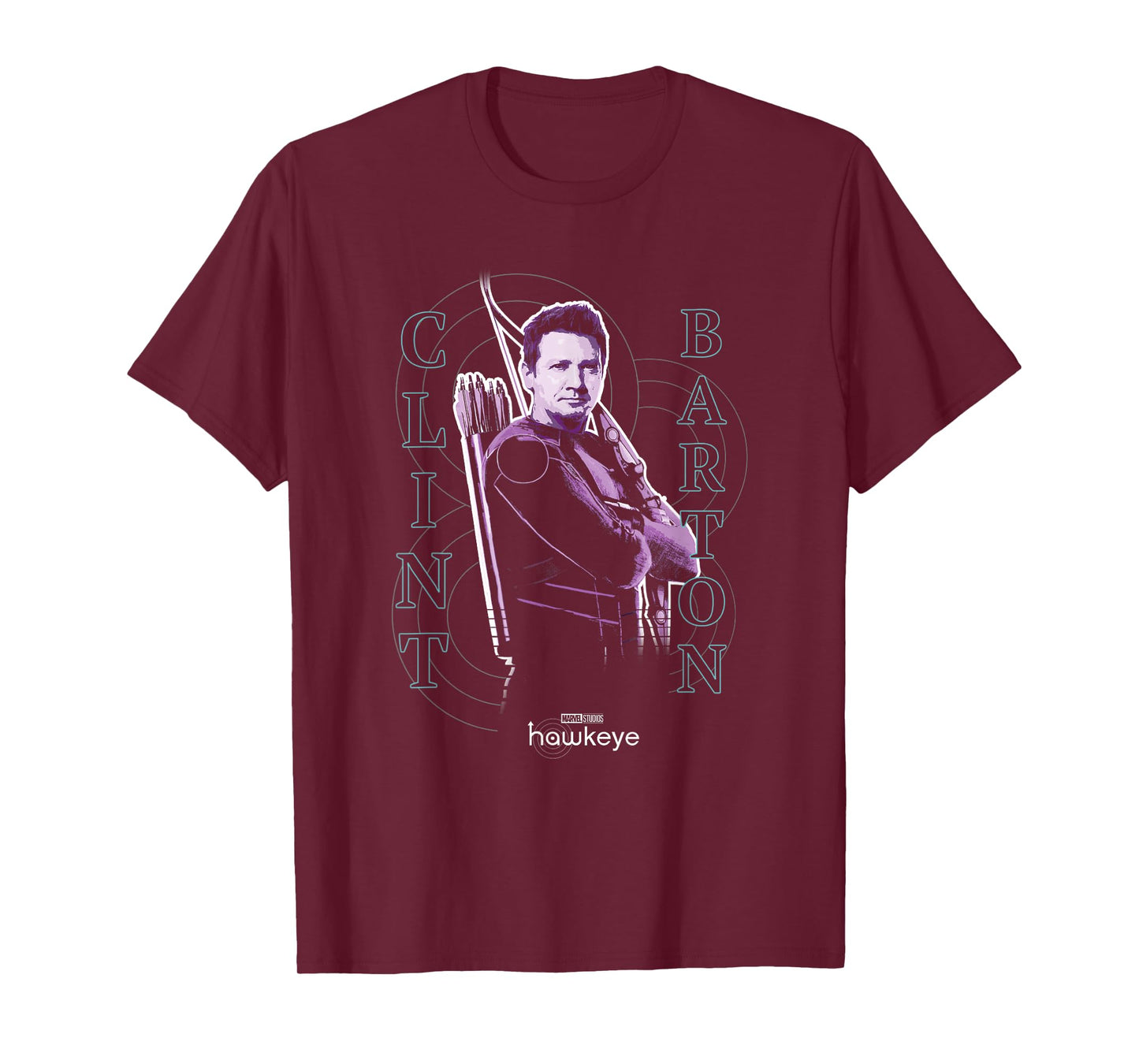 Marvel Hawkeye Disney Plus Clint Barton Color Pop Poster T-Shirt