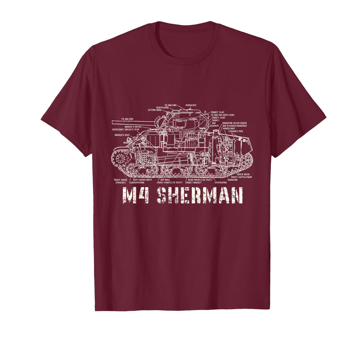 M4 Sherman WWII Army Tank Military T-Shirt