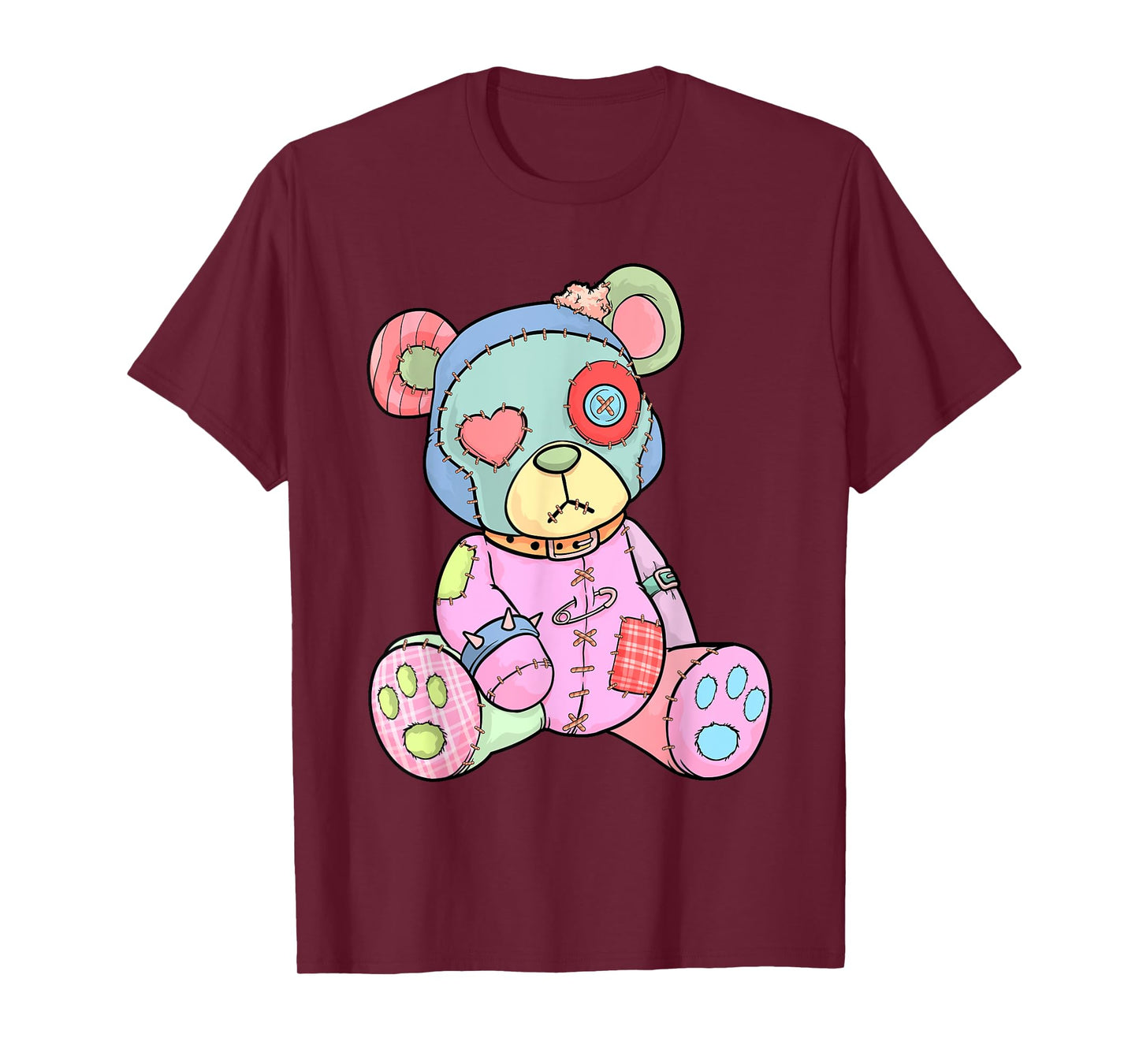 Pastel Goth Teddy Bear Japanese Anime Kawaii Menhera T-Shirt Small