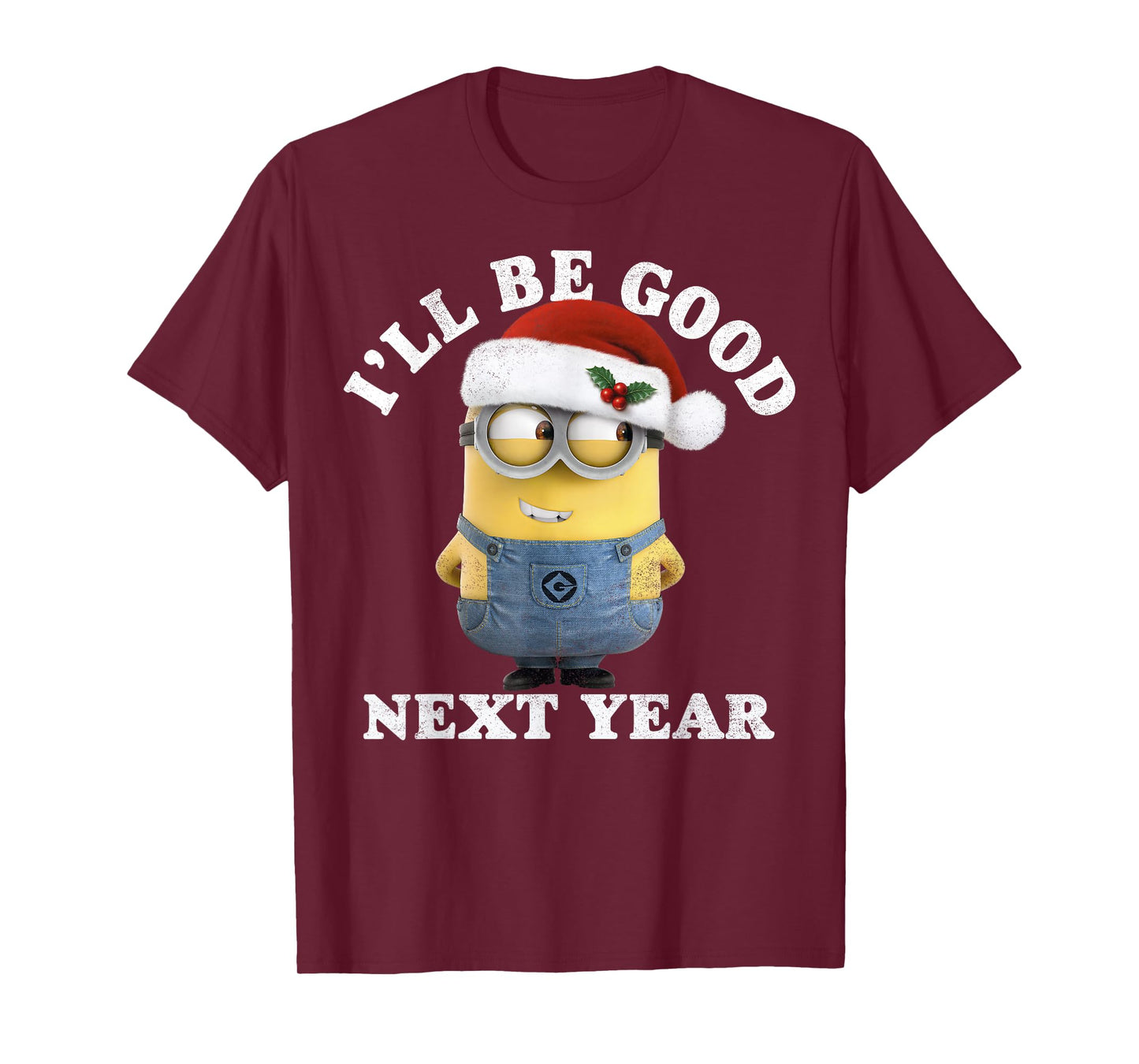 Despicable Me Minions Be Good Next Year Santa Hat T-Shirt T-Shirt