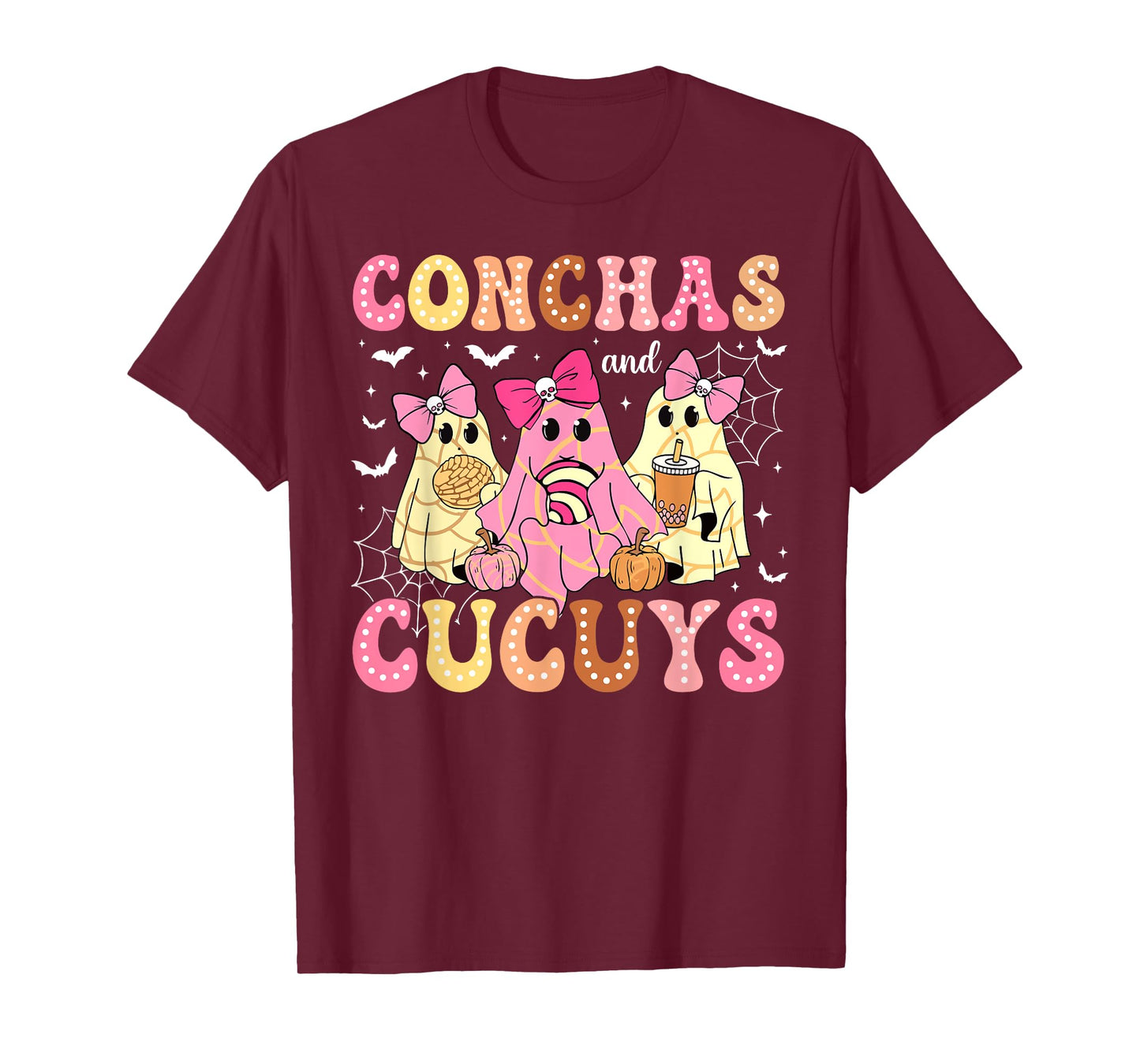 Cute Conchas And Cucuys Ghost Funny Halloween Mexican Ghost T-Shirt