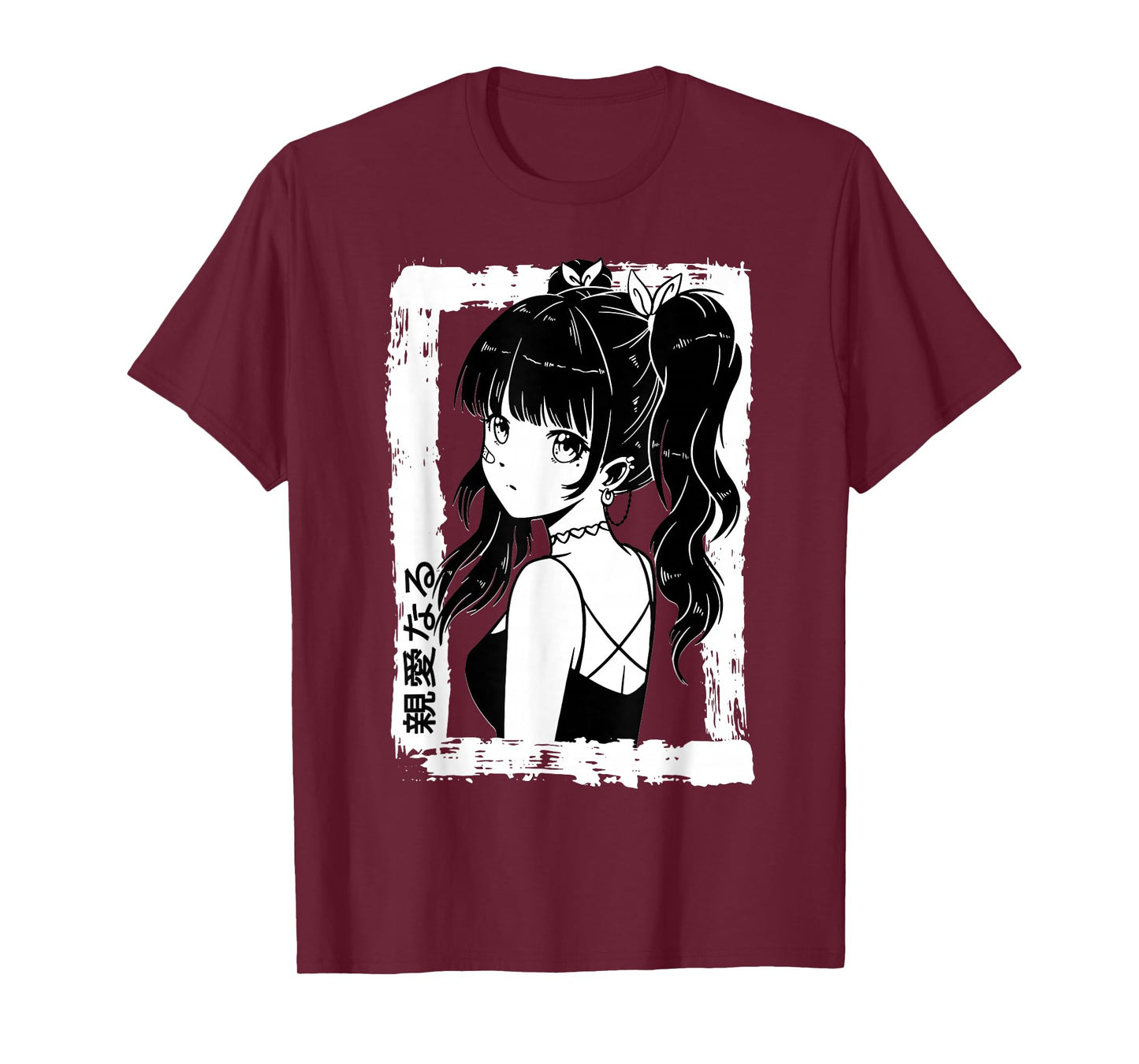 Anime Goth Girl Otaku Japanese Aesthetic Vaporwave Anime T-Shirt