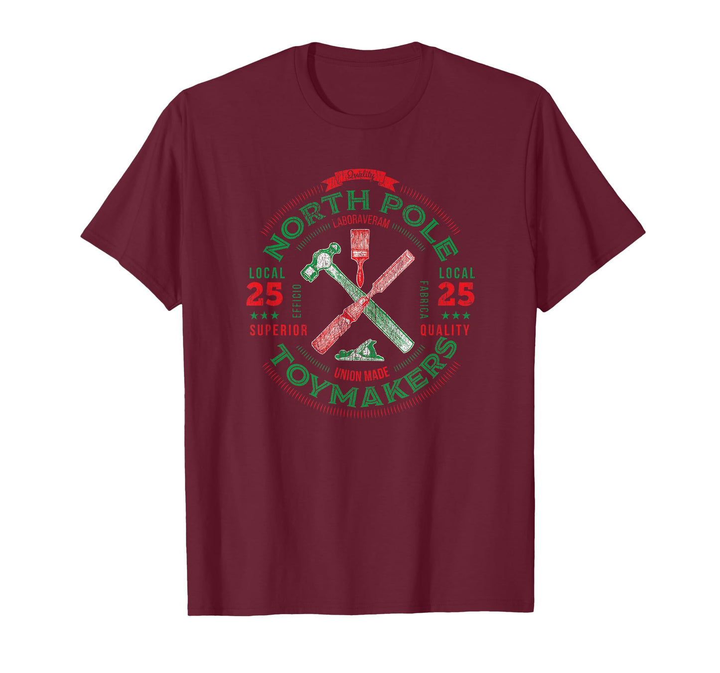 Vintage Christmas Elf Toymaker's Union - TOYMAKER T-Shirt