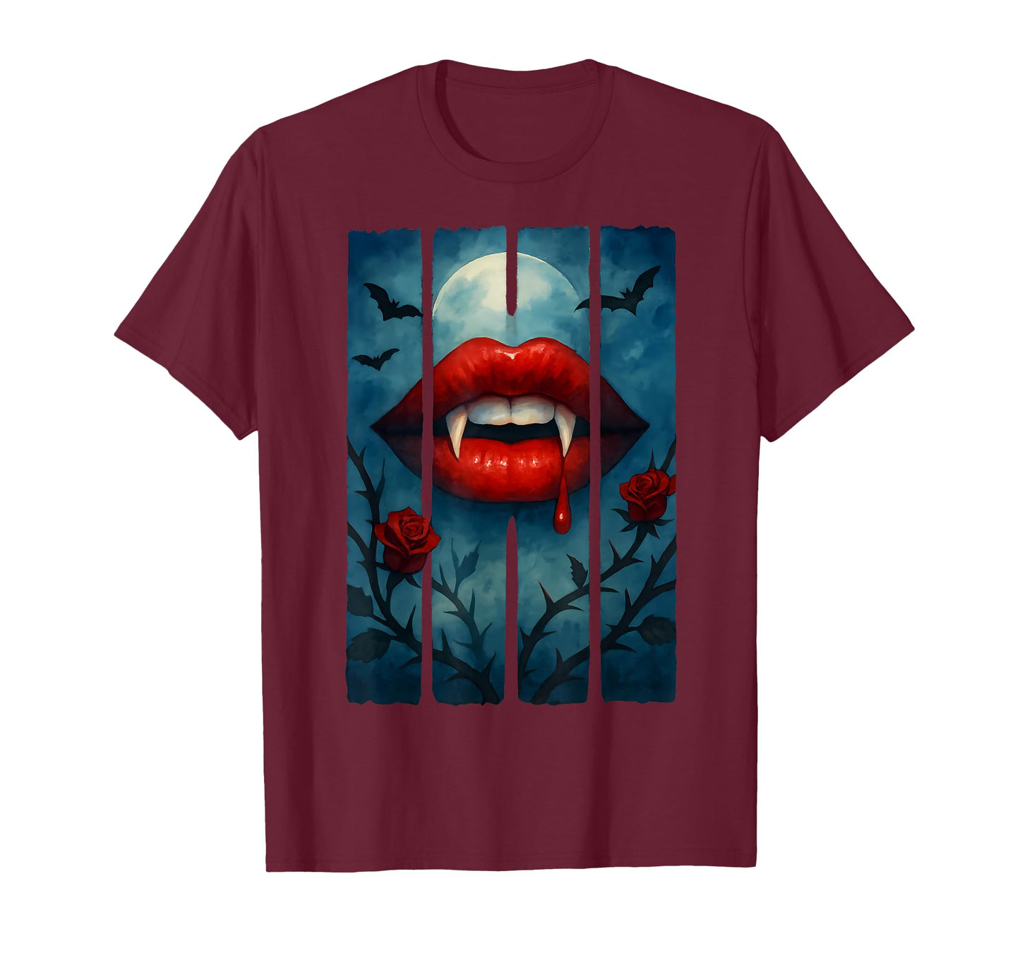 Vampire Lips Halloween Women T-Shirt