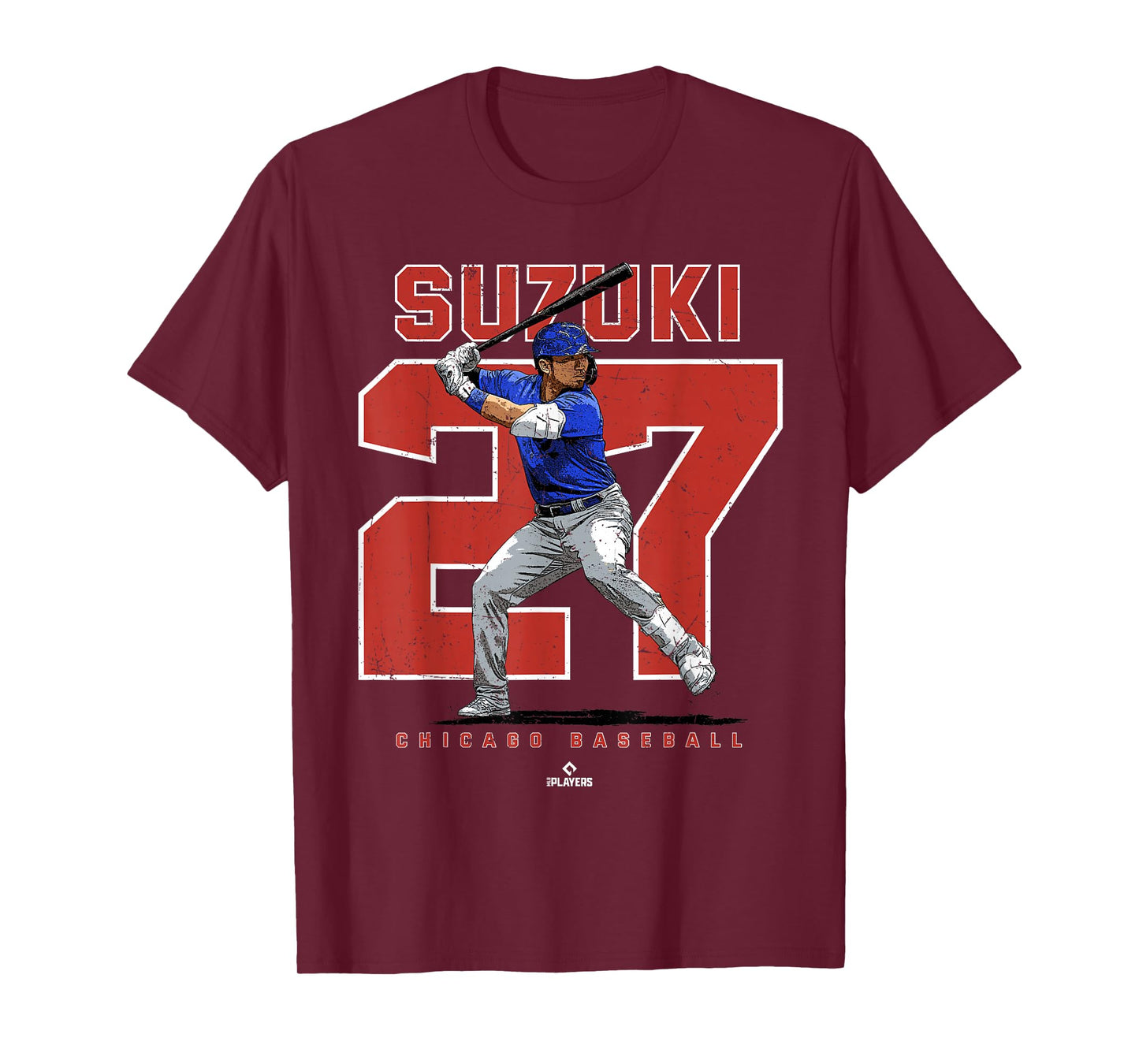 Number and Portrait Seiya Suzuki Chicago MLBPA T-Shirt