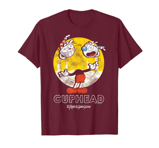 Cuphead with Mugman Head Juggling T-Shirt