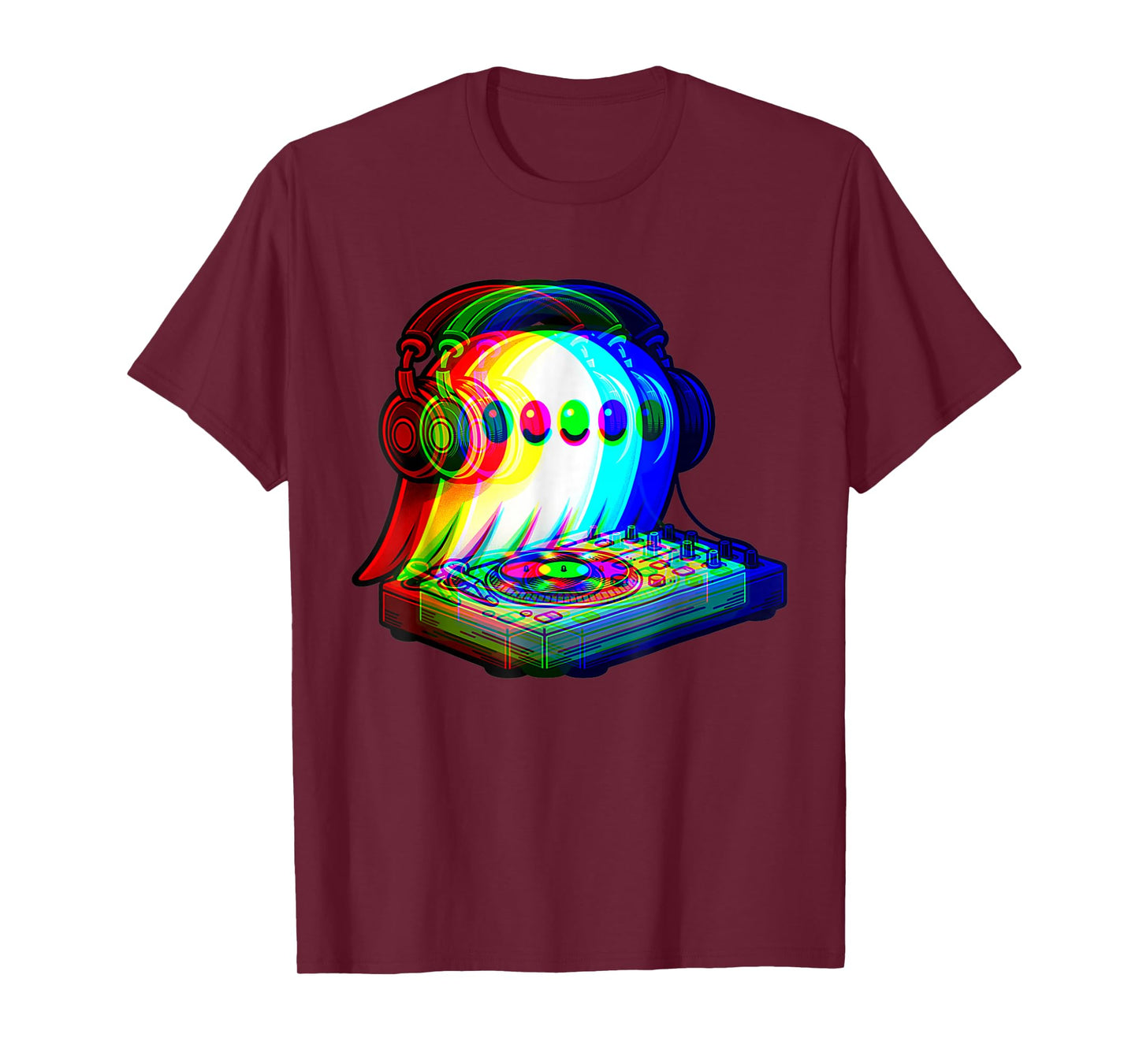 House Music ghost dj Optical Illusion EDM halloween Rave DJ T-Shirt