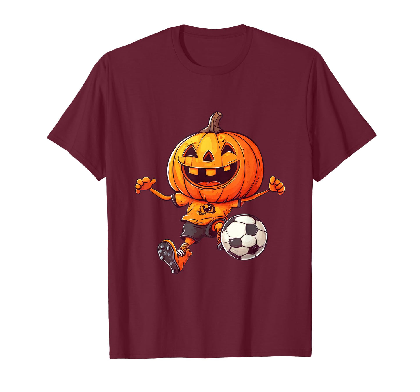 Halloween Pumpkin Skeleton Soccer Football Costume Boys Kids T-Shirt