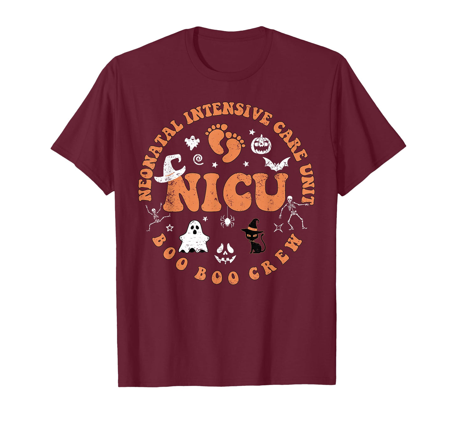Neonatal Intensive Scare Unit Boo Crew NICU Halloween T-Shirt