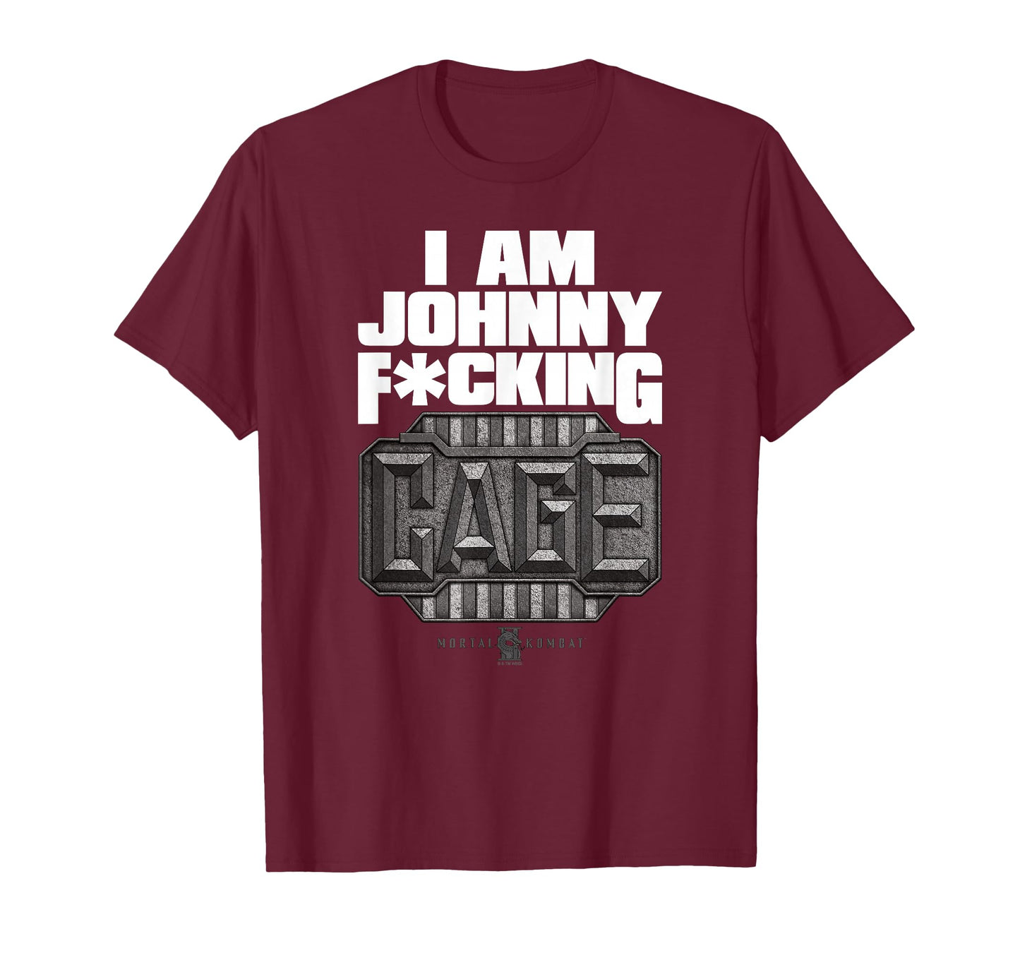 Mortal Kombat 2 I Am Johnny F-ing Cage Bold Text Logo T-Shirt