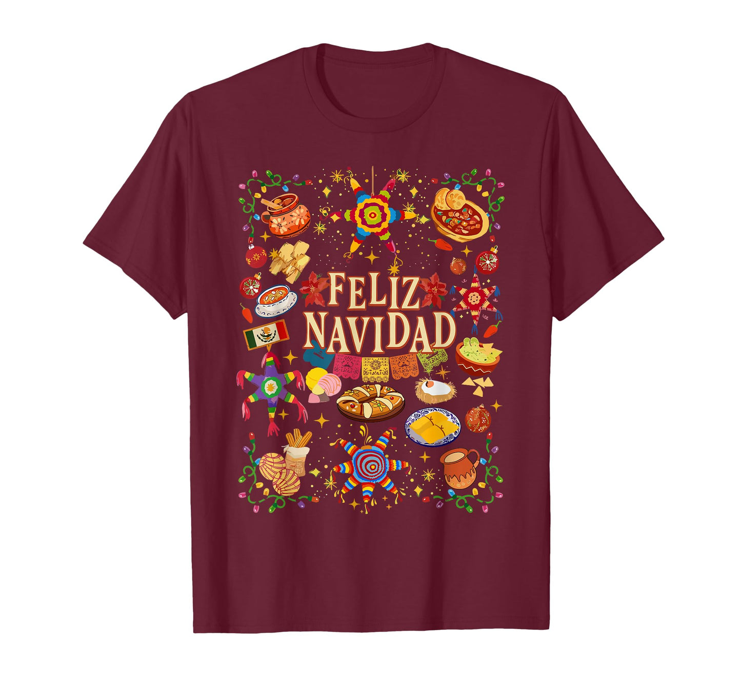 Retro Feliz Navidad Christmas Spanish Family Matching Xmas T-Shirt