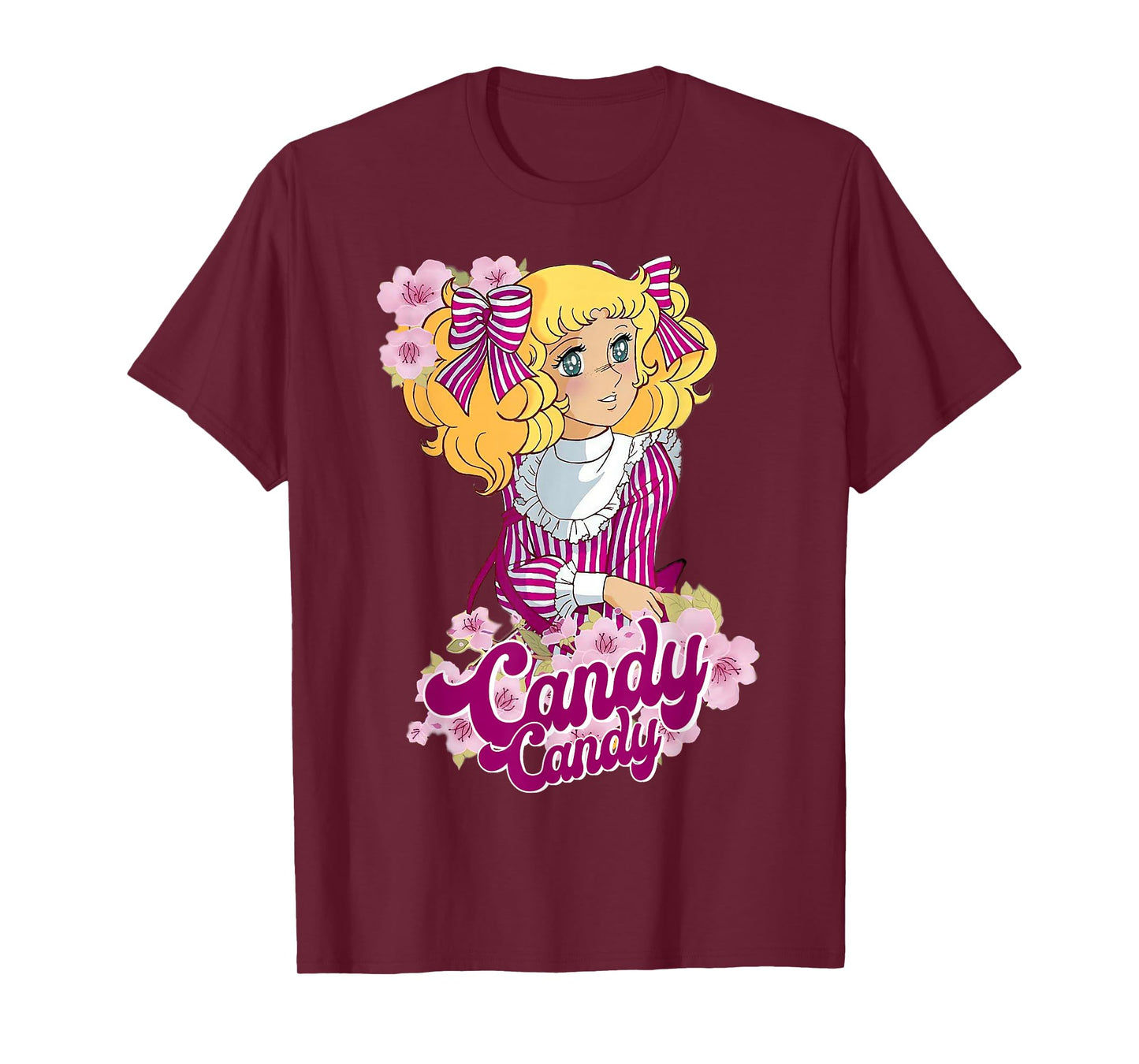 Candy Candy Pink Cartoon Japanese 80s Vintage Anime Manga T-Shirt