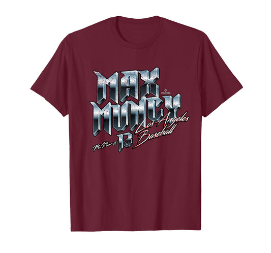 Max Muncy Los Angeles Baseball Heavy Metal MLBPA T-Shirt