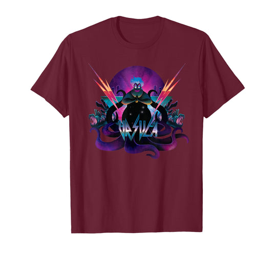 Disney Villains Ursula 90s Rock Band Neon T-Shirt