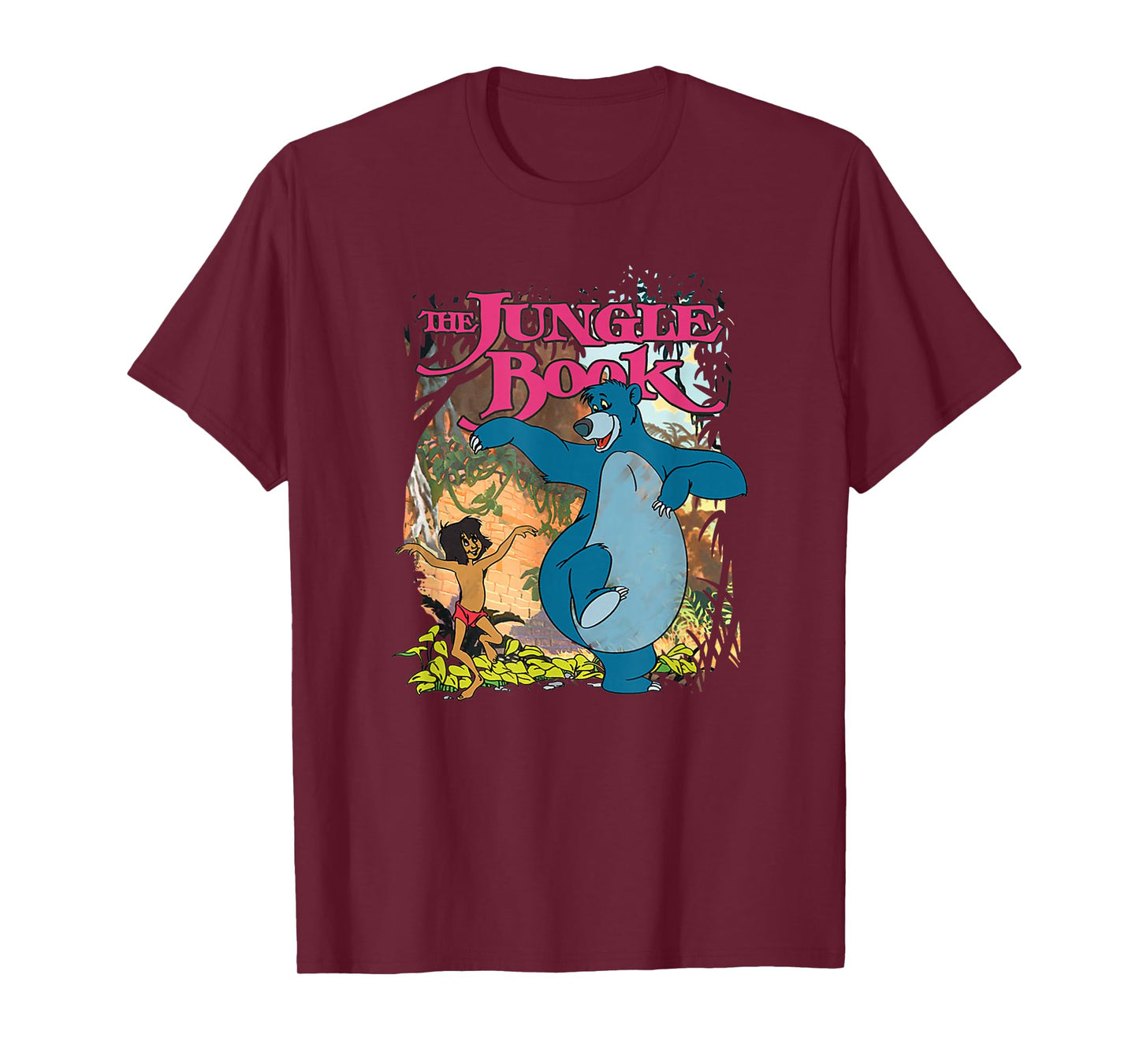 Disney The Jungle Book Mowgli & Baloo Dancing Friends T-Shirt Small
