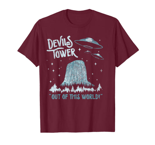 Devils Tower National Monument Out of This World! Funny UFO T-Shirt