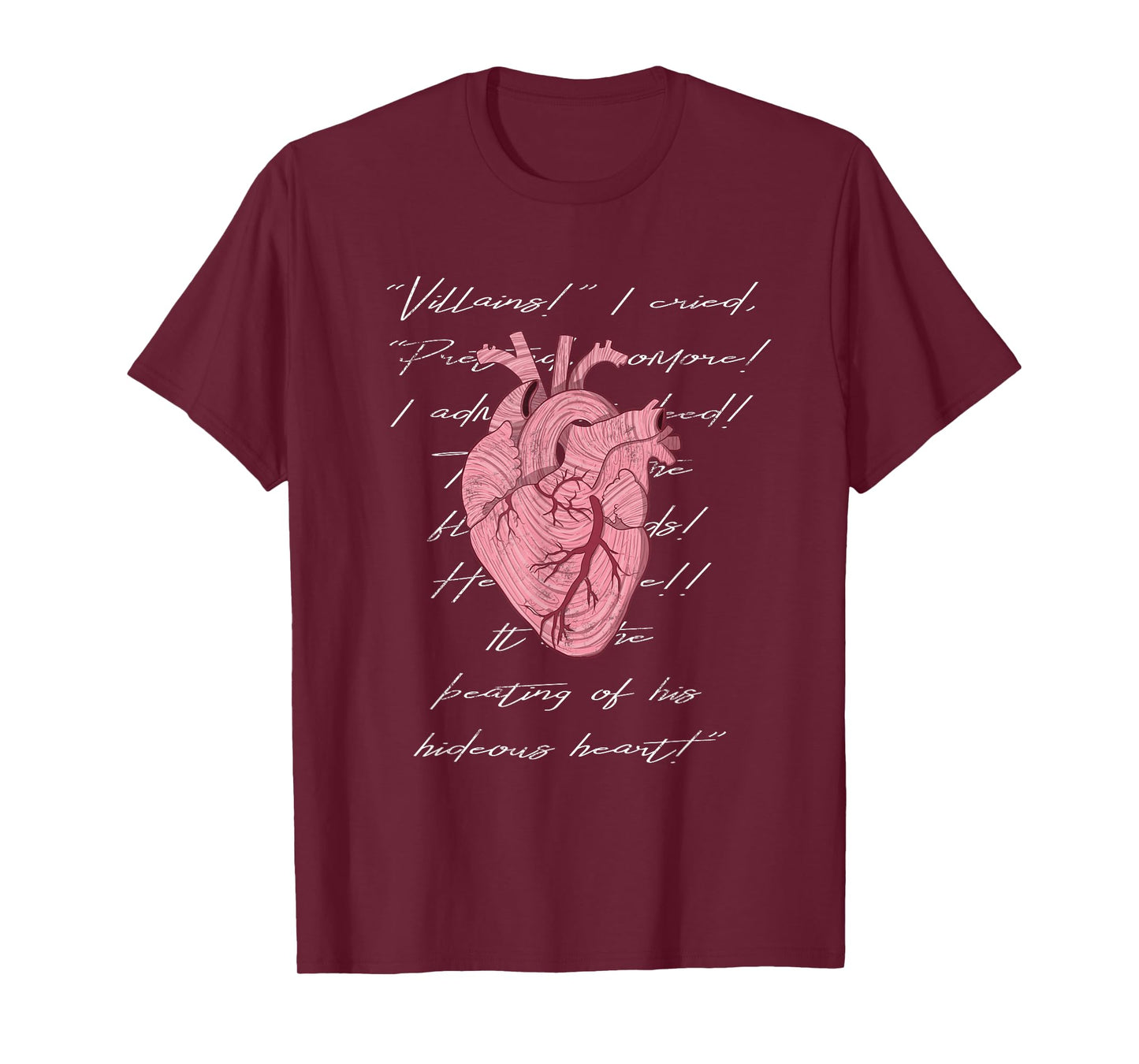 Poe The Beating Tell Tale Hideous Heart Creepy Morbid Design T-Shirt