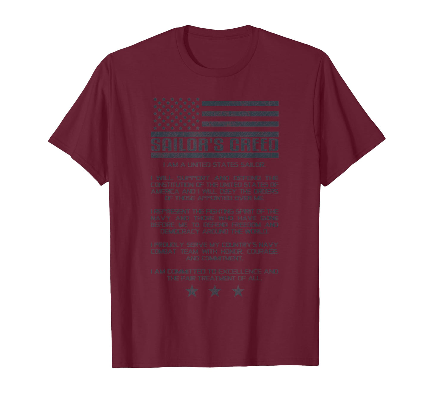 US Sailor´s Creed Military Ethos Naval Code T-Shirt