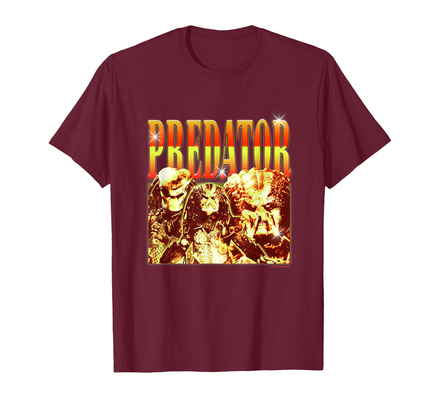 Aliens Iconic Epic Predator Montage Retro Big Chest Poster T-Shirt