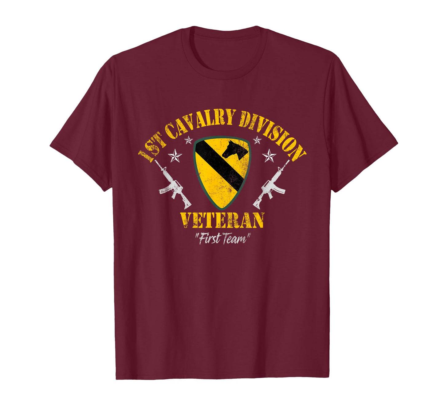 Vintage 1st Cavalry Division Veteran Patriotic Veterans Day T-Shirt