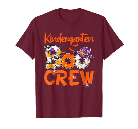 Kindergarten Boo Crew Teachers Students Halloween Costume T-Shirt for Men Women
