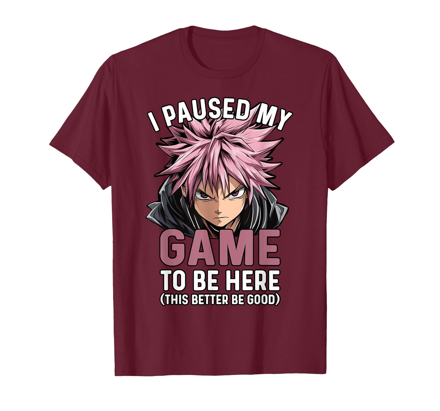 Video Gamer I Paused My Game Funny Teen Boys Anime Manga T-Shirt