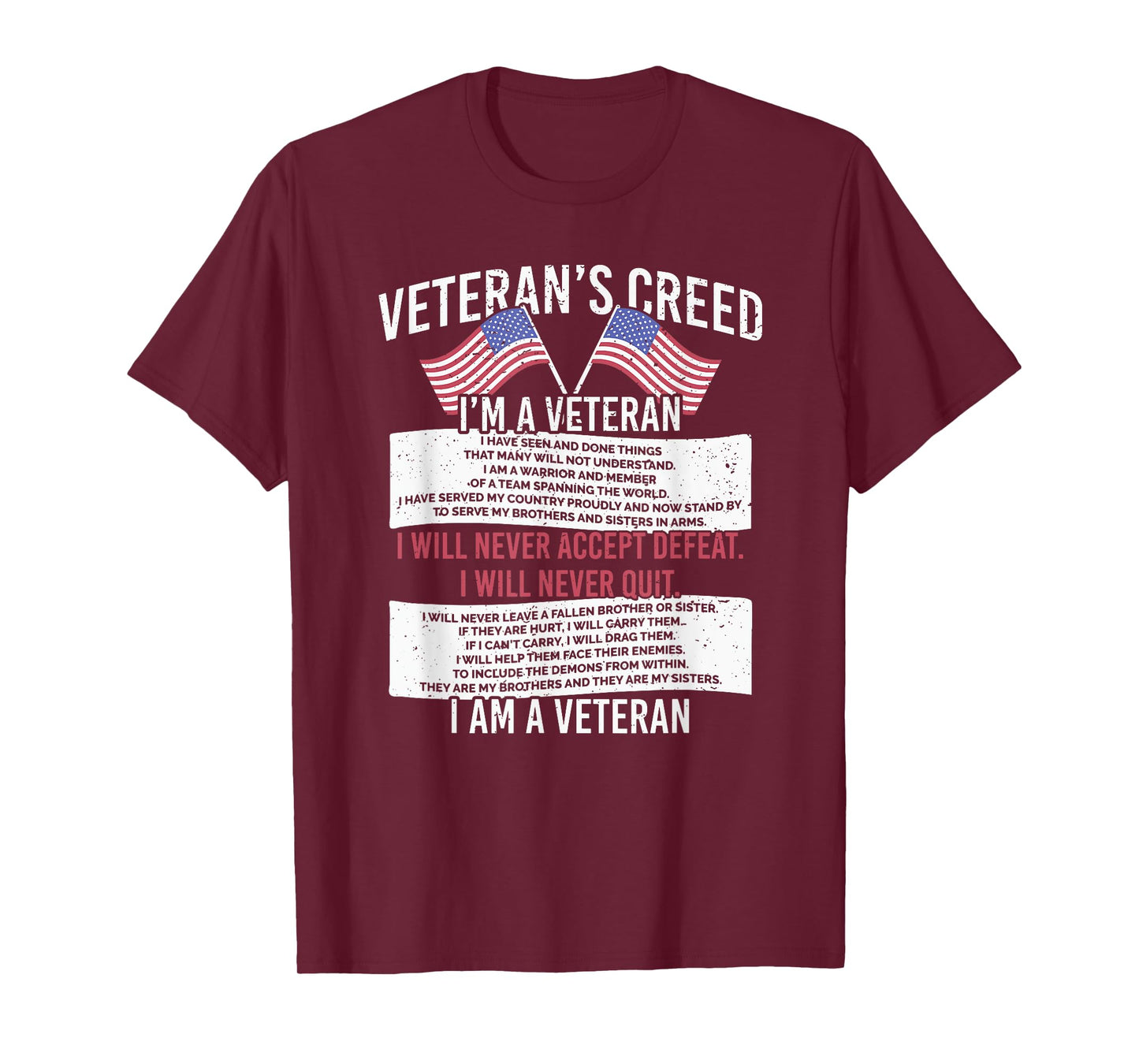Veteran's creed patriot Grandpa Chirstian Vietnam War T-Shirt